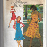 Simplicity 6926 Strappy Jumper Dress Vintage Sewing Pattern 1970s - VintageStitching - Vintage Sewing Patterns