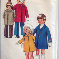 Simplicity 9903 Toddler Girls Boys Winter Spring Coat Vintage Sewing Pattern 1970s - VintageStitching - Vintage Sewing Patterns