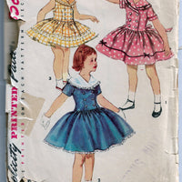 simplicity 1401 child dress vintage pattern
