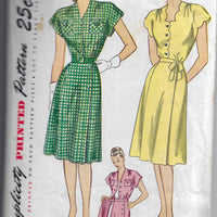vintage dress pattern simplicity 1672 1940s