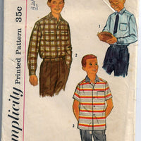 Simplicity 2212 Boys' Shirt Back Yoke Vintage Sewing Pattern 1950's - VintageStitching - Vintage Sewing Patterns
