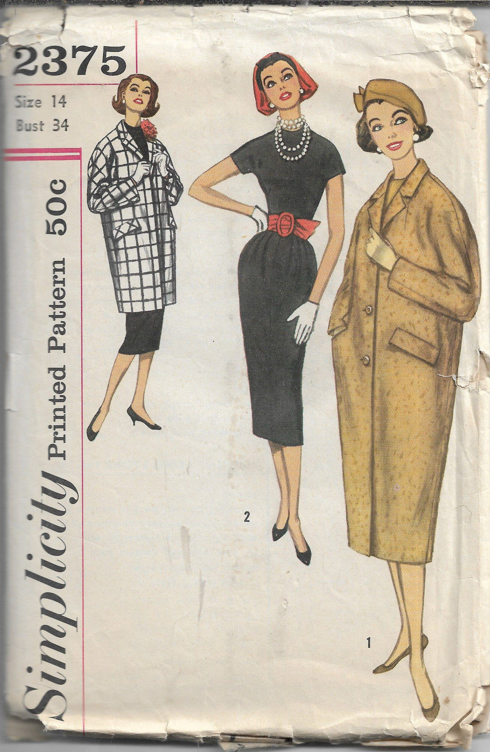 simplicity 2375 vintage 1960s pattern