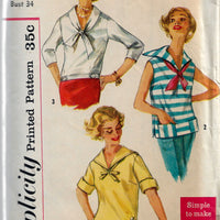 simplicity 2438 blouse vintage pattern