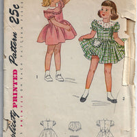 childs dress vintage pattern 1940s