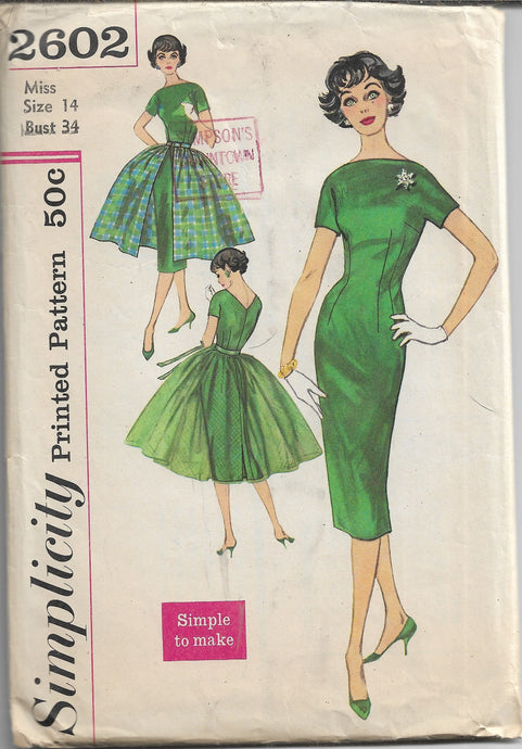 simplicity 2602 vintage pattern