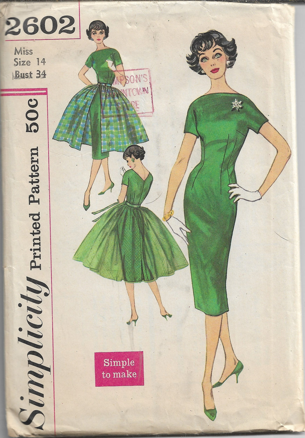 simplicity 2602 vintage pattern