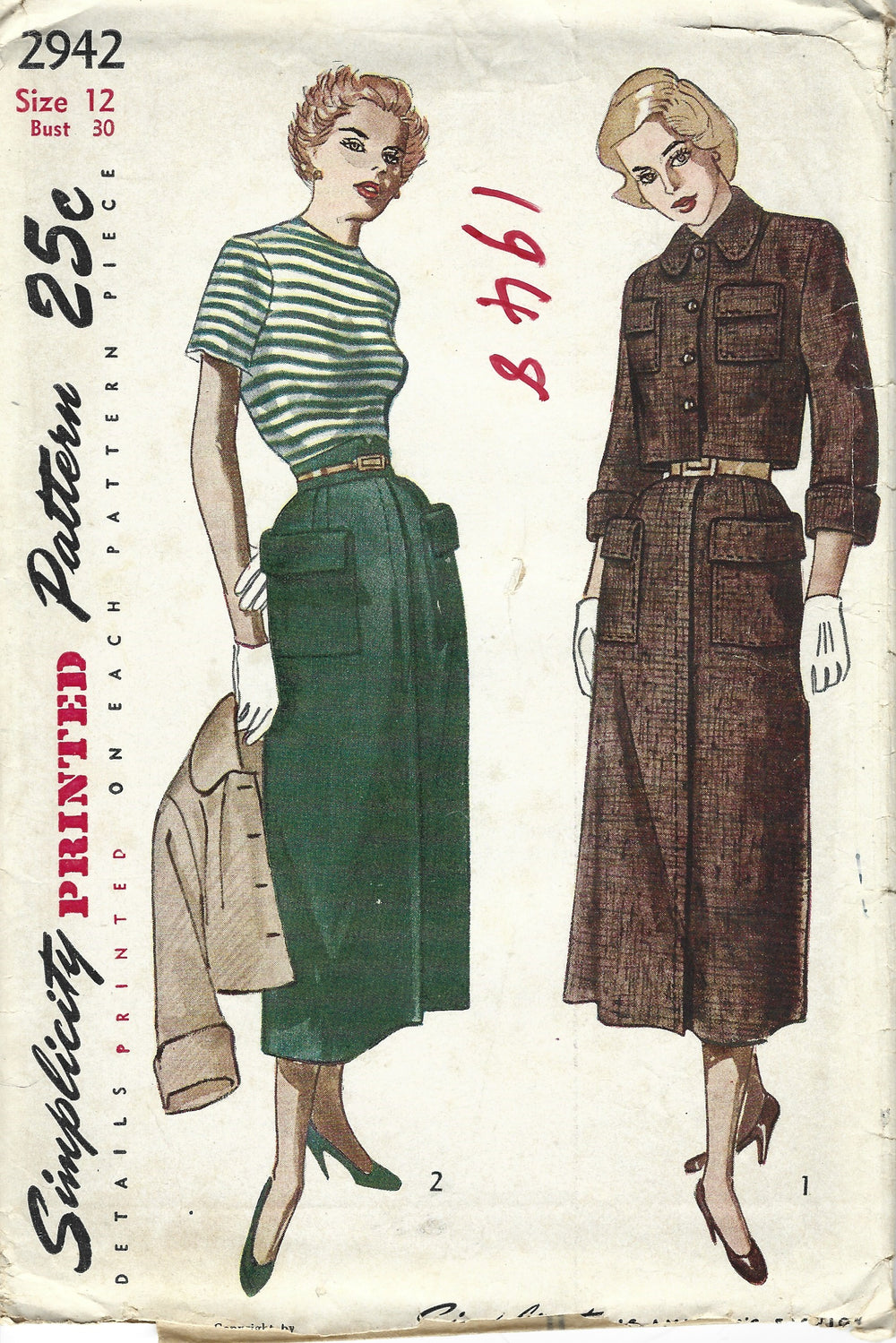 simplicity 2942 skirt bolero pattern