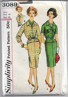 
              simplicity 3089 slenderette dress vintage pattern 1950s
            