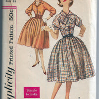 simplicity 3151 dress vintage pattern 1950s