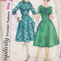 Simplicity 3227 Princess Line Dress Slenderette Vintage Sewing Pattern