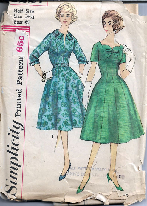 Simplicity 3227 Princess Line Dress Slenderette Vintage Sewing Pattern