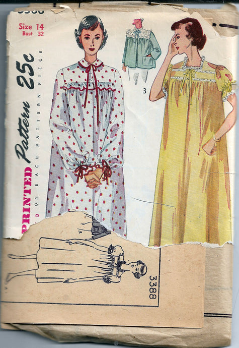 ladies lingerie vintage pattern simplicity 3388