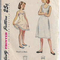 simplicity 3433 girls panties slip vintage pattern