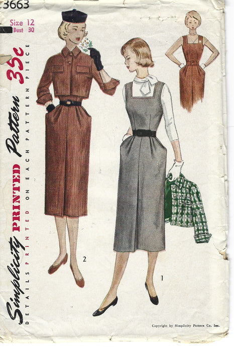 simplicity 3663 teen dress bolero vintage pattern