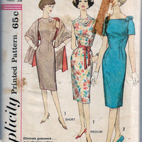Simplicity 3793 One Piece Dress Stole Shawl Vintage Sewing Pattern