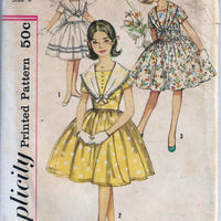 vintage 1960s pattern girls dress simplicity 3848