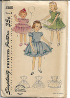 
              simplicity 3868 girls dress vintage pattern 1950s
            