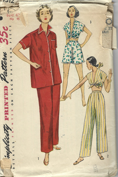 ladies lingerie simplicity 4312 vintage