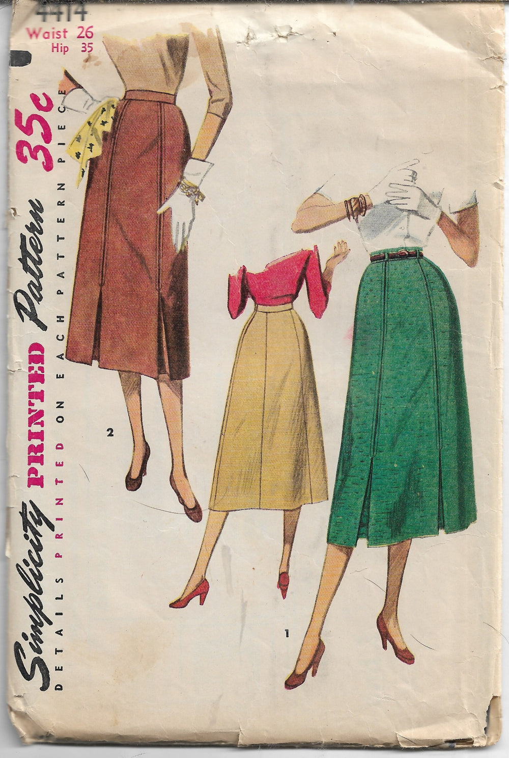 simplicity 4414 skirt vintage pattern