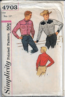 
              mens western shirt pattern simplicity 4703
            