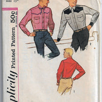 mens western shirt pattern simplicity 4703