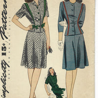 Simplicity 4792 dress vintage pattern 1940s