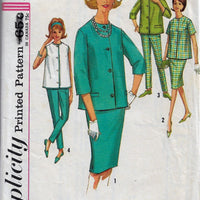 Simplicity 4858 Maternity Blouse Skirt Pants Vintage Sewing Pattern Mad Men - VintageStitching - Vintage Sewing Patterns