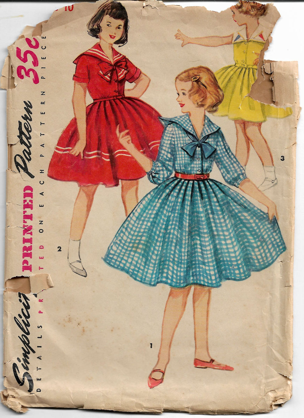 simplicity 4951 dress vintage pattern 1950s