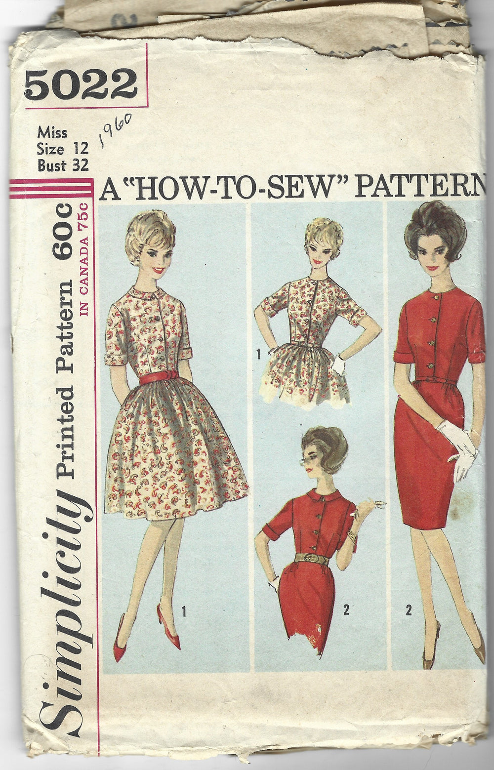 simplicity 5022 dress vintage pattern