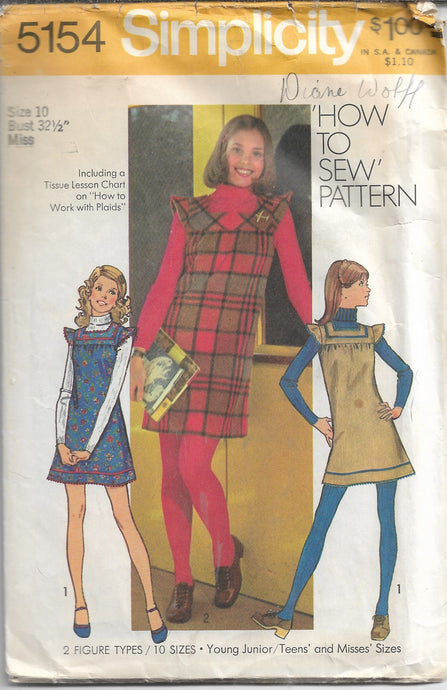 simplicity 5154 vintage pattern