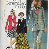 Simplicity 5212 Vintage Sewing Pattern 1970s Teen Ladies Blazer Jacket - VintageStitching - Vintage Sewing Patterns