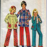 Simplicity 5226 Vintage Sewing Pattern Girls Smock Top and Pants - VintageStitching - Vintage Sewing Patterns