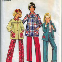 Simplicity 5226 Vintage Sewing Pattern Girls Smock Top and Pants - VintageStitching - Vintage Sewing Patterns