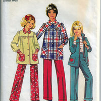 Simplicity 5226 Vintage Sewing Pattern Girls Smock Top and Pants - VintageStitching - Vintage Sewing Patterns