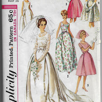 simplicity 5343 wedding gown vintage pattern