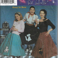 Simplicity 5403 Halloween Costume Pattern Poodle Skirt Misses - VintageStitching - Vintage Sewing Patterns
