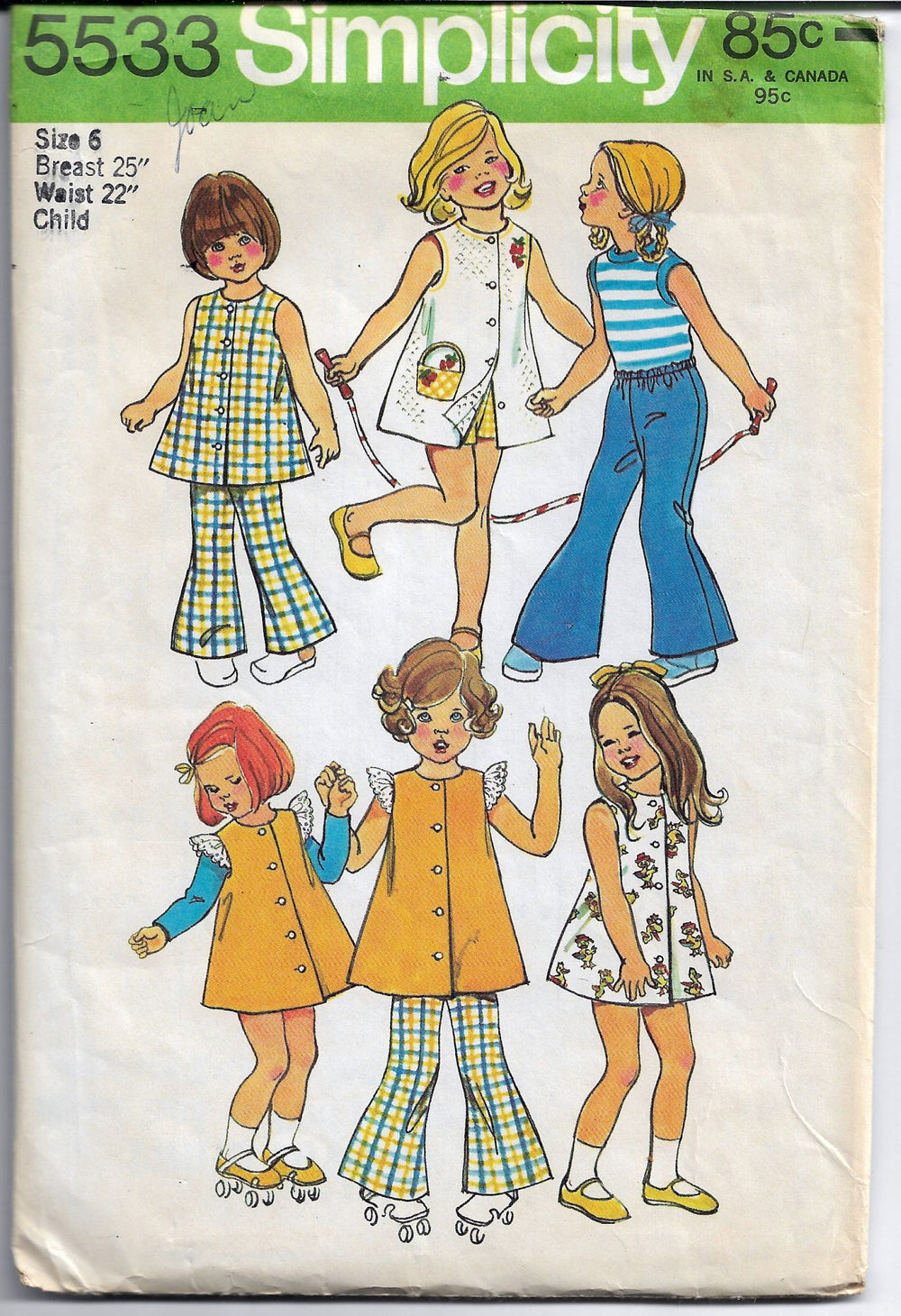 vintage pattern childs' simplicity 5533
