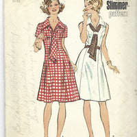 Simplicity 5679 Ladies Princess Seamed Dress Tie Vintage Sewing Pattern 1970s