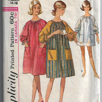 simplicity 6074 muu muu vintage 60s pattern