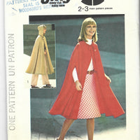 Simplicity 6839 Ladies Cape Vintage Pattern Jiffy 1970s