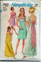 
              simplicity 7117 gown vintage pattern 1960s
            