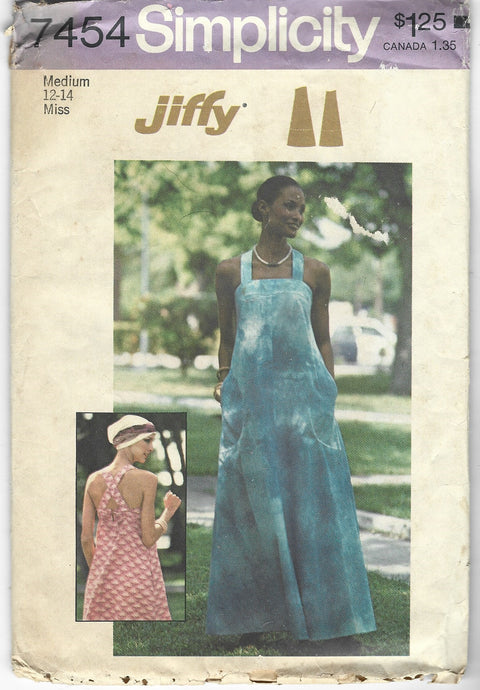 simplicity 7454 dress vintage pattern