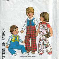 simplicity 7855 toddlers coveralls vintage pattern