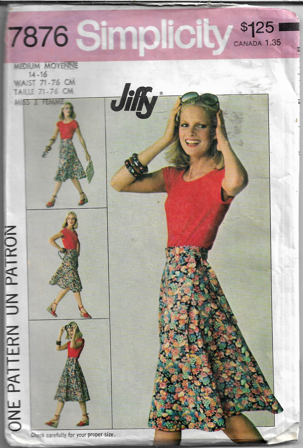 wrap skirt simplicity 7876 vintage sewing pattern