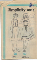 
              Simplicity 8015 Ladies Jumper Dress Vintage Sewing Pattern 1970s No Envelope
            