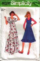 
              simplicity 8026 jumper dress vintage pattern 1970s
            