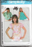 
              simplicity 8062 tops vintage pattern
            