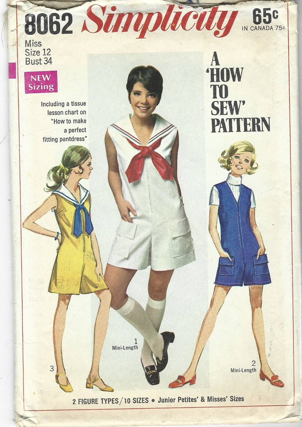 simplicity 8062 pantdress vintage pattern