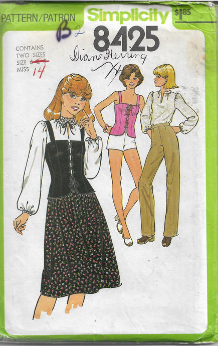 simplicity 8425 vintage 1970s pattern