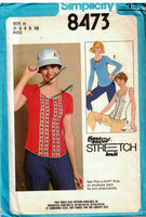 
              simplicity 8473 pullover top vintage pattern 1970s
            